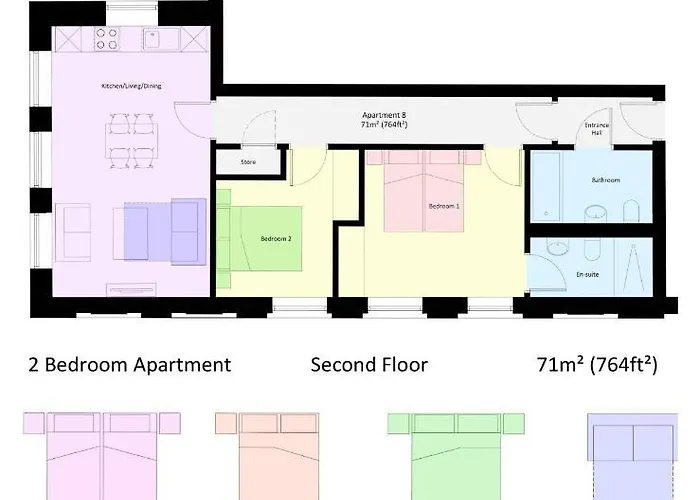 Holiday home 8 2 Bedrooms, Sleeps X 6 *